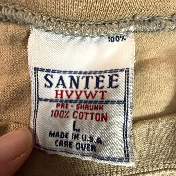 Vintage Santee HVYWT 100% Cotton Embroidered Hunting Graphic Tee Made in USA - Picture 4 of 6